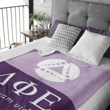 Delta Phi Epsilon XL 60x80 Sherpa Throw Blanket - Color Block