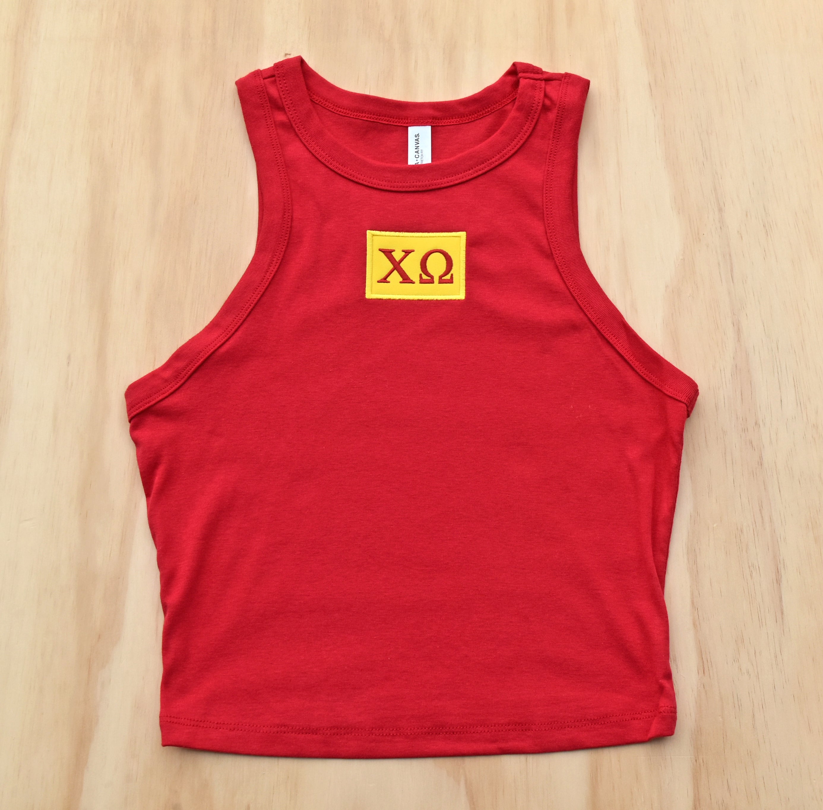 Chi Omega Patch Crop Tank
