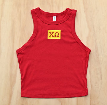 Chi Omega Patch Crop Tank