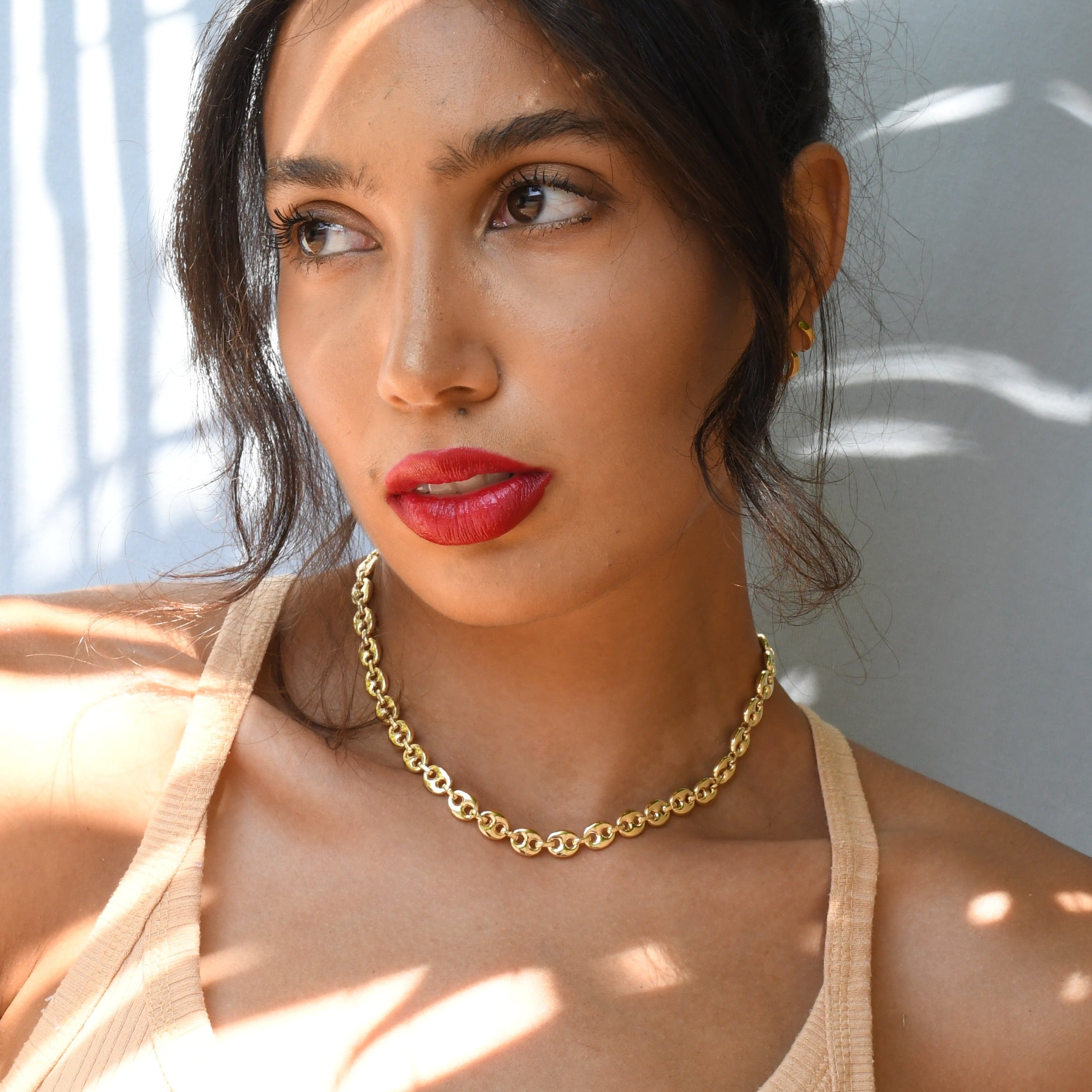 Views & Co. Gold Goddess Necklace Set