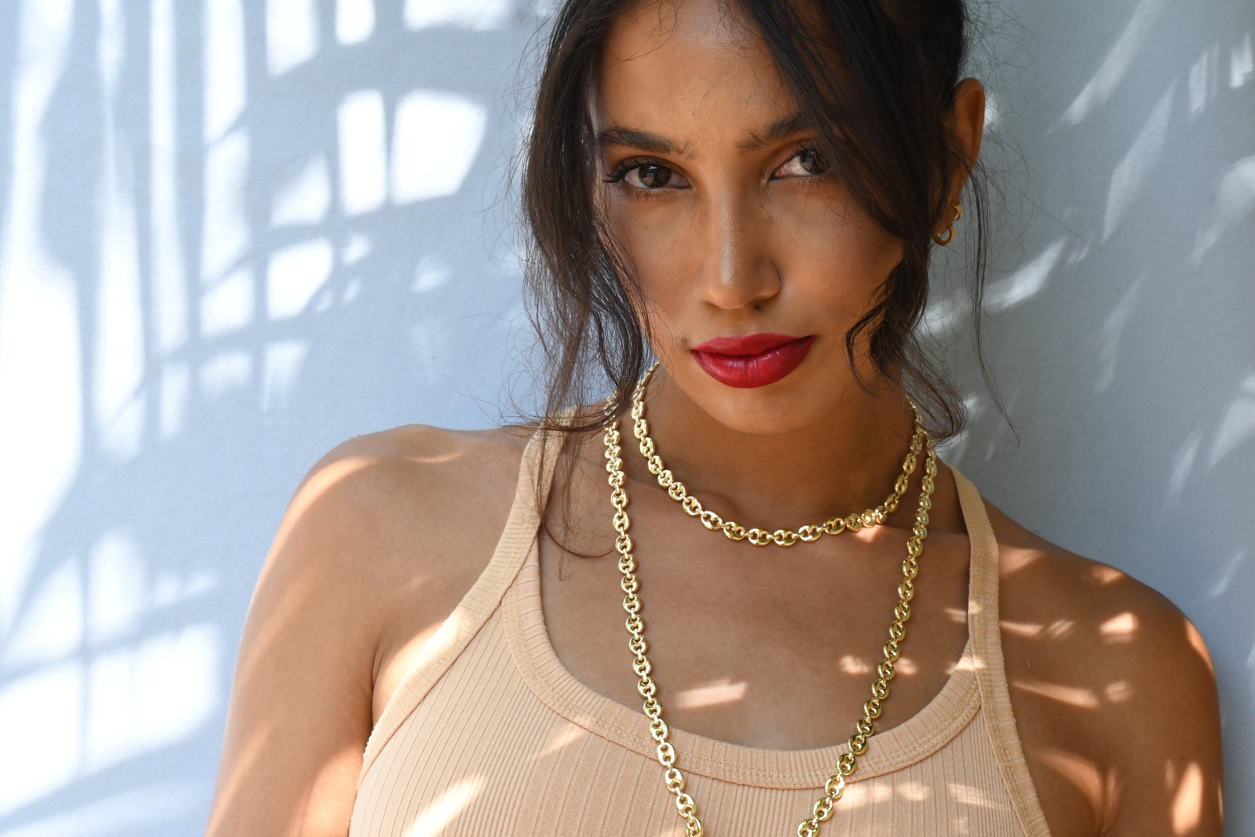 Views & Co. Gold Goddess Necklace Set