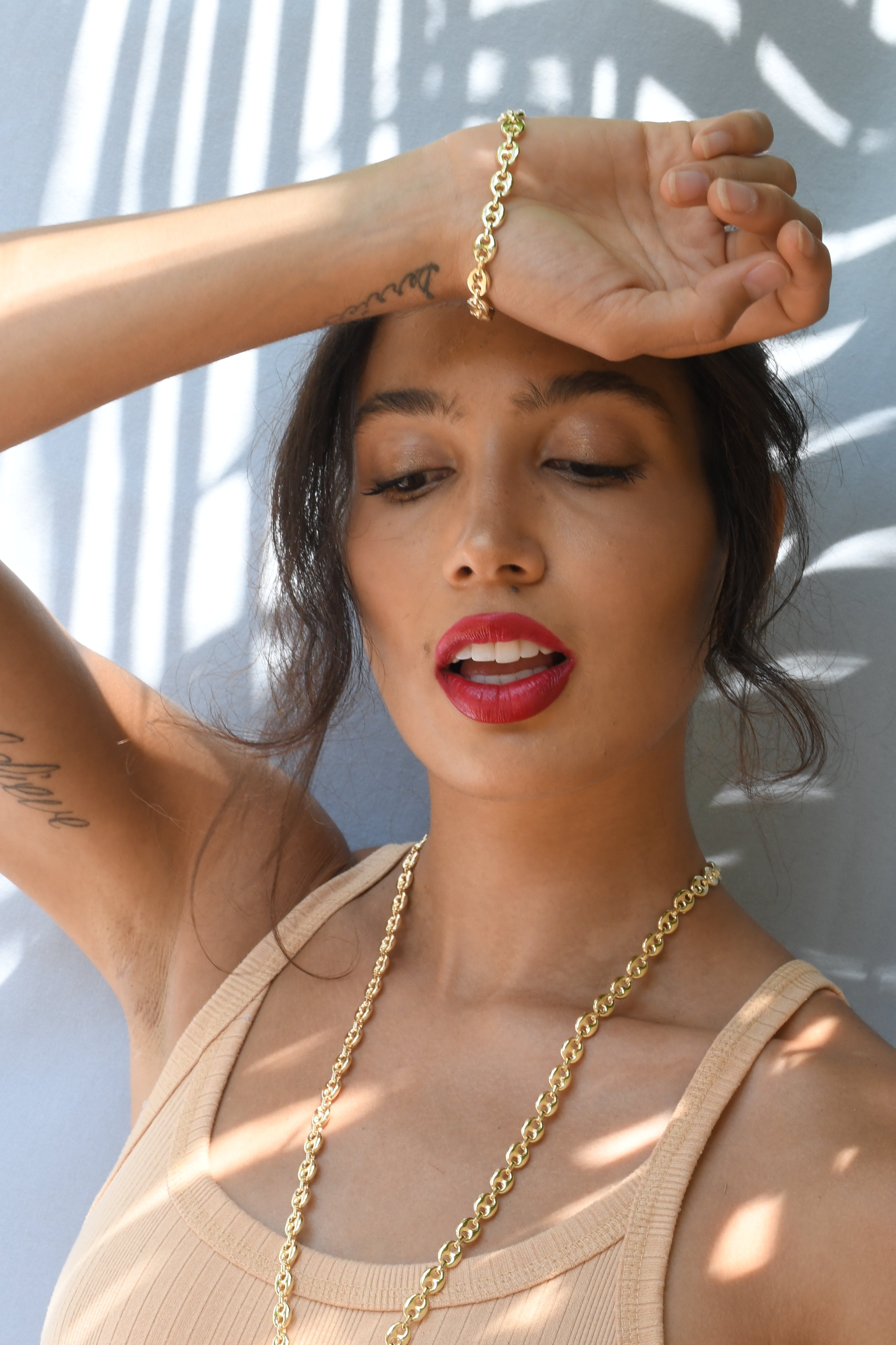 Views & Co. Gold Goddess Necklace Set
