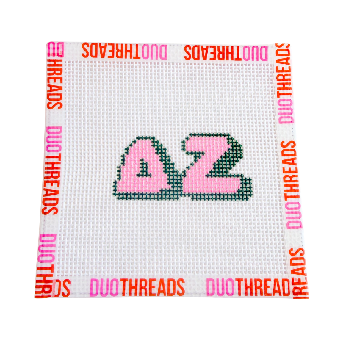 Delta Zeta Sorority Bubble Letter Needlepoint Canvas
