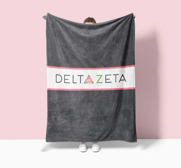 Delta Zeta XL 60x80 Traditional Sherpa Throw Blanket