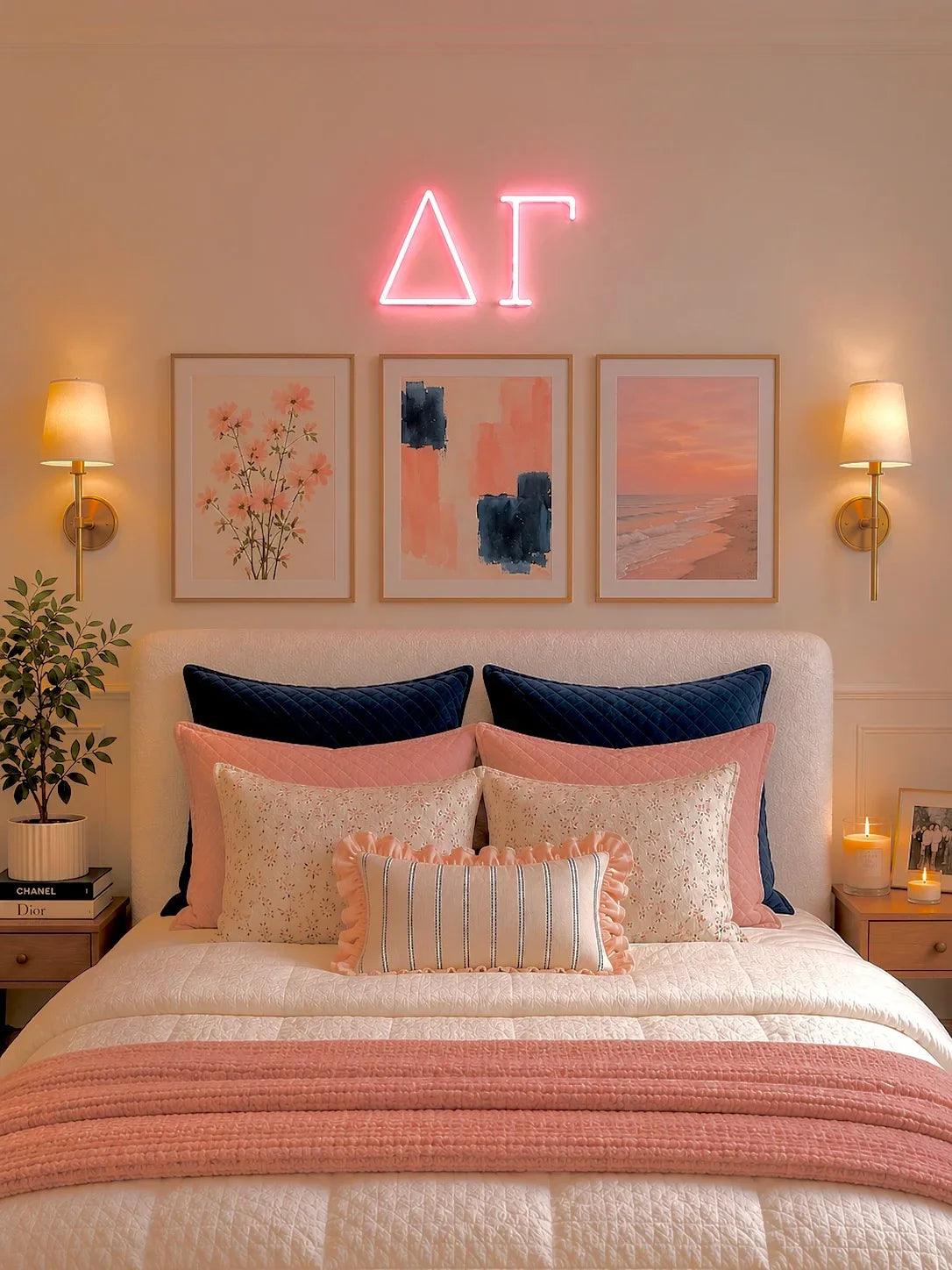Delta Gamma Greek Letters LED Neon Sign w/ Dimmer