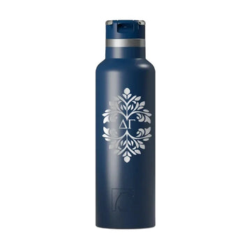 Delta Gamma RTIC 20 oz Ceramic Lined Water Bottle Tumbler - Ornate