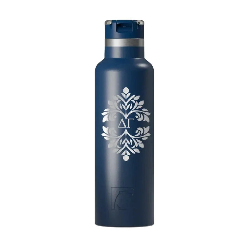 Delta Gamma RTIC 20 oz Ceramic Lined Water Bottle Tumbler - Ornate