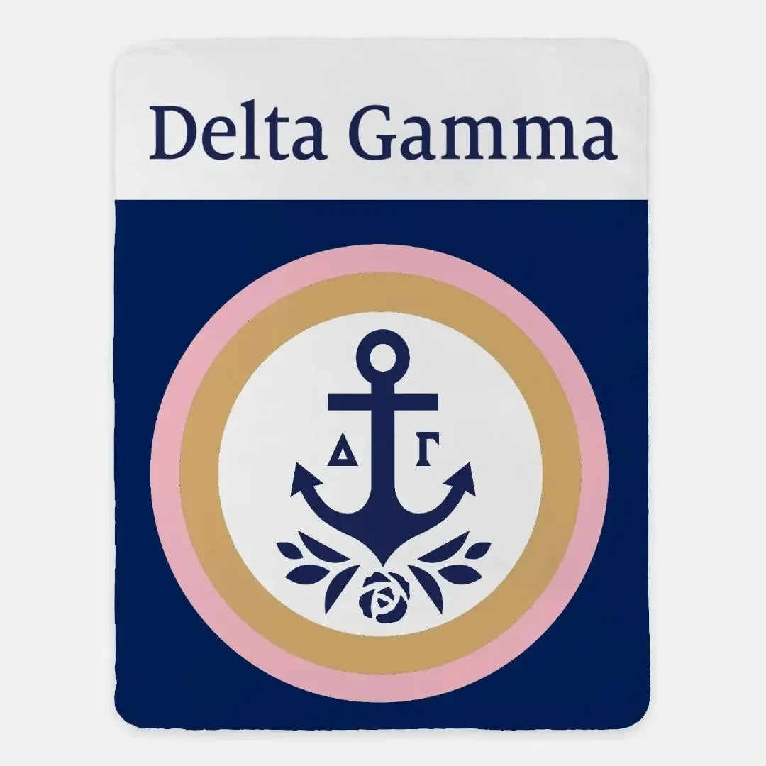 Delta Gamma XL 60x80 Sherpa Throw Blanket - Bullseye