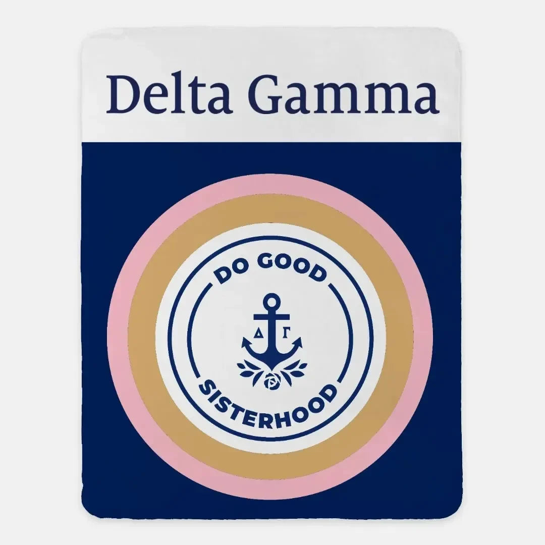 Delta Gamma XL 60x80 Sherpa Throw Blanket - Do Good Sisterhood