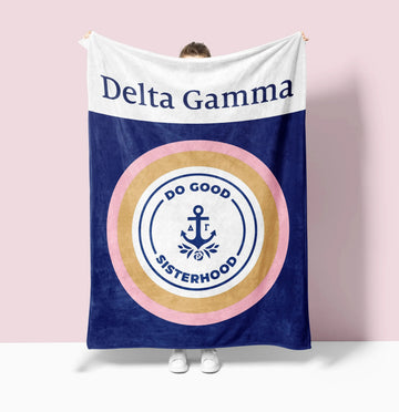 Delta Gamma XL 60x80 Sherpa Throw Blanket - Do Good Sisterhood