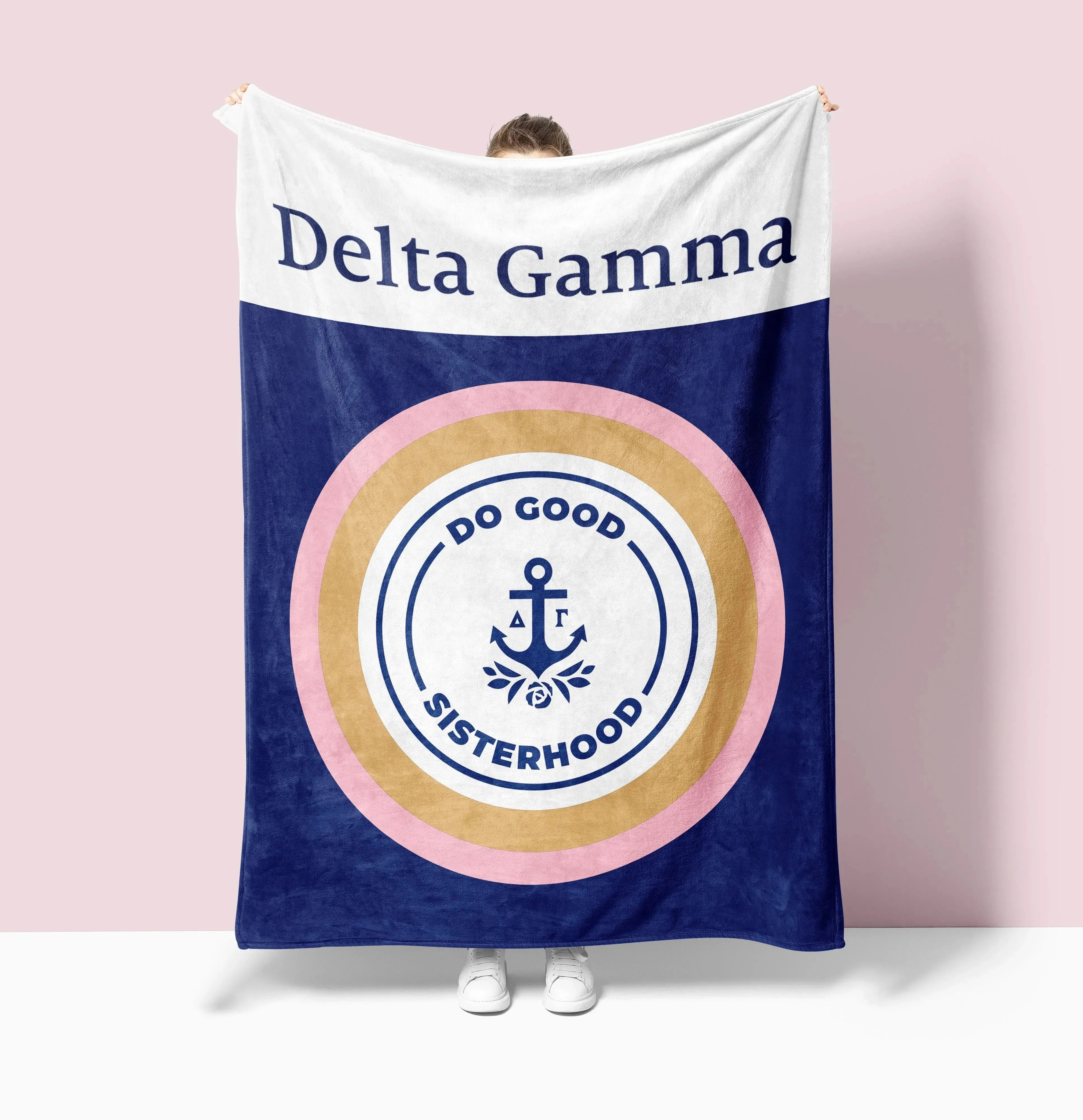 Delta Gamma XL 60x80 Sherpa Throw Blanket - Do Good Sisterhood