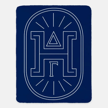 Delta Gamma XL 60x80 Sherpa Throw Blanket - Traditional Badge