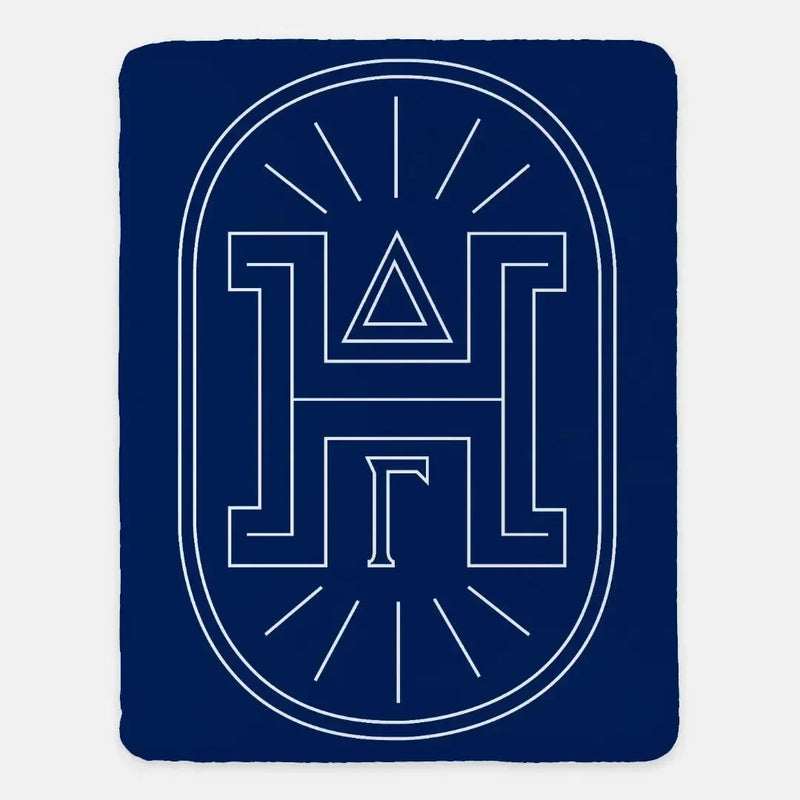 Delta Gamma XL 60x80 Sherpa Throw Blanket - Traditional Badge