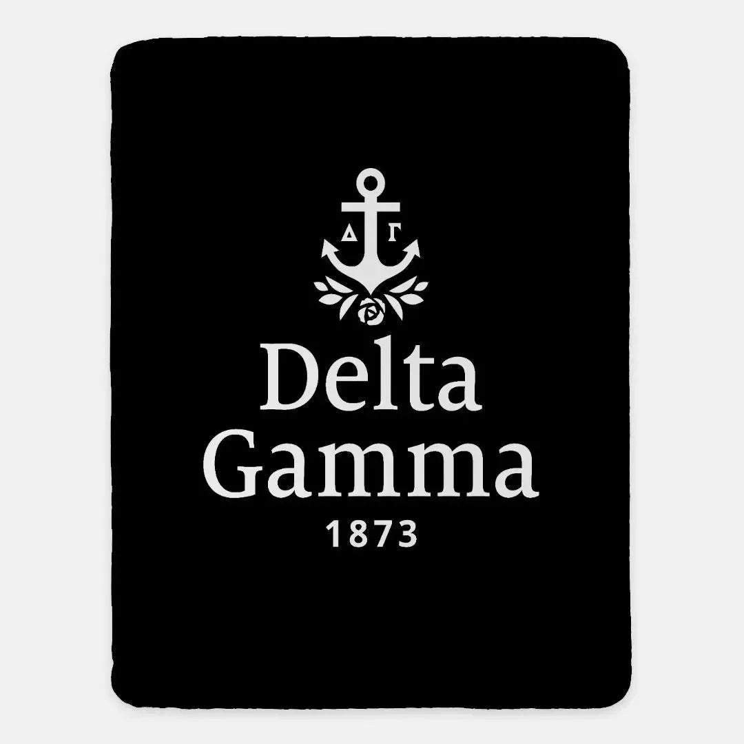 Delta Gamma XL 60x80 Traditional Sherpa Throw Blanket