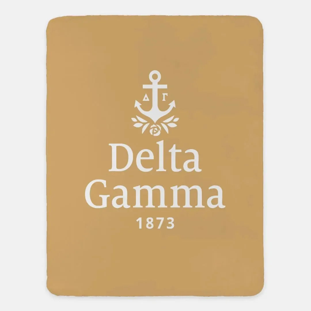 Delta Gamma XL 60x80 Traditional Sherpa Throw Blanket