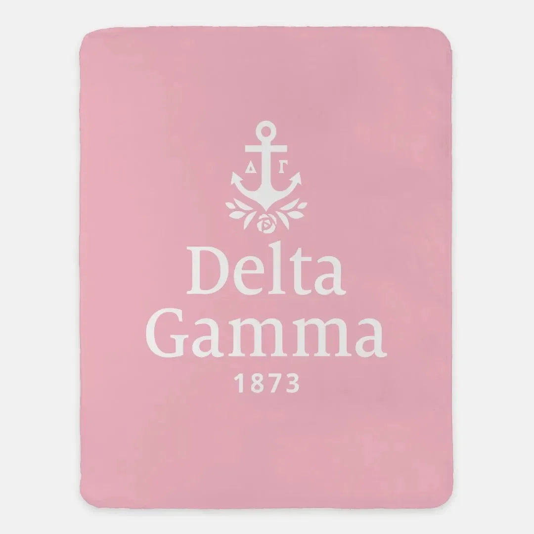 Delta Gamma XL 60x80 Traditional Sherpa Throw Blanket