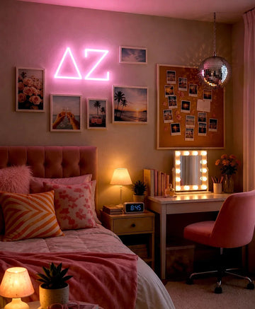 Delta Zeta Greek Letters LED Neon Sign w/ Dimmer