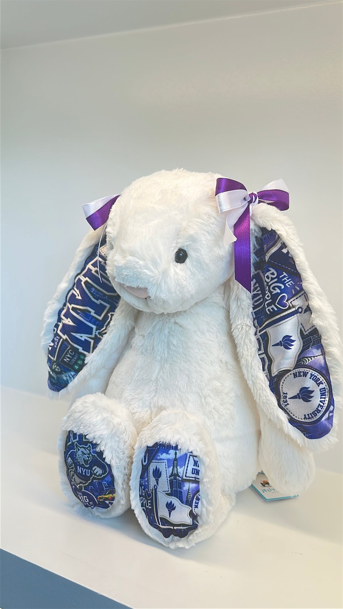 New York University (NYU) Fully Custom College Jellycat Bunny