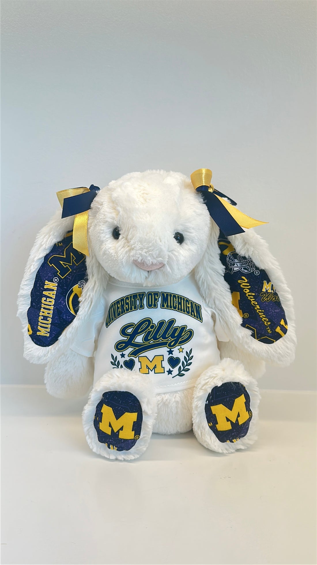 University of Michigan Custom College Jellycat Bashful Bunny