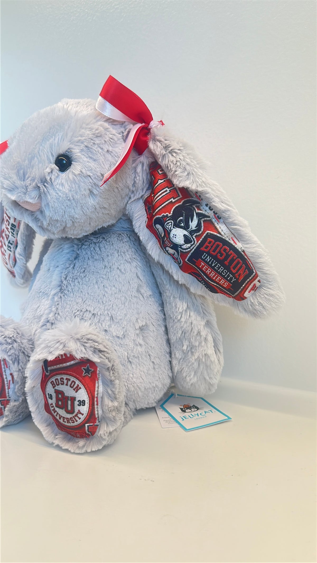 Boston University Custom College Jellycat Bashful Bunny