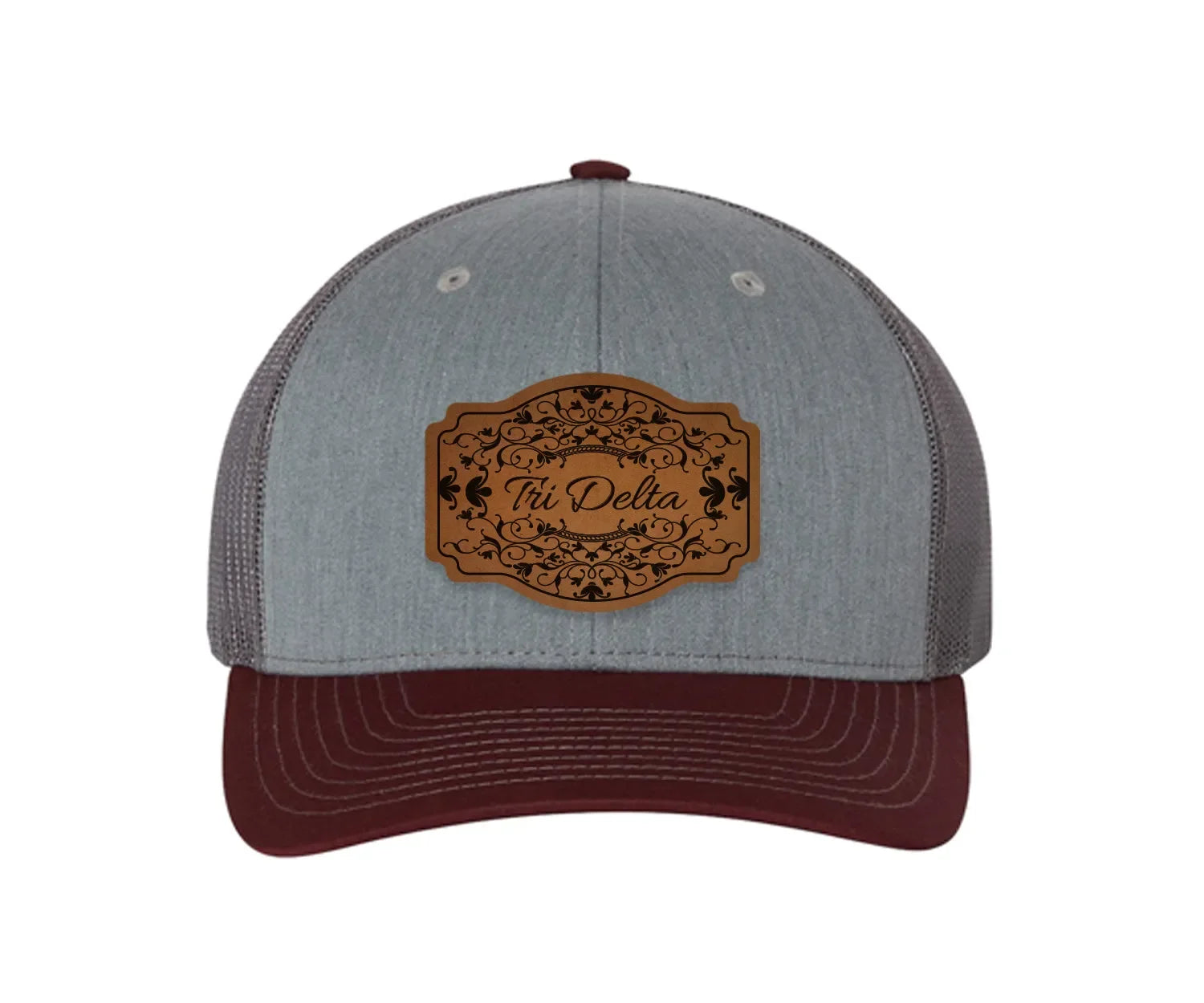 Tri Delta Richardson 112 Leatherette Patch Trucker Hat - Scroll