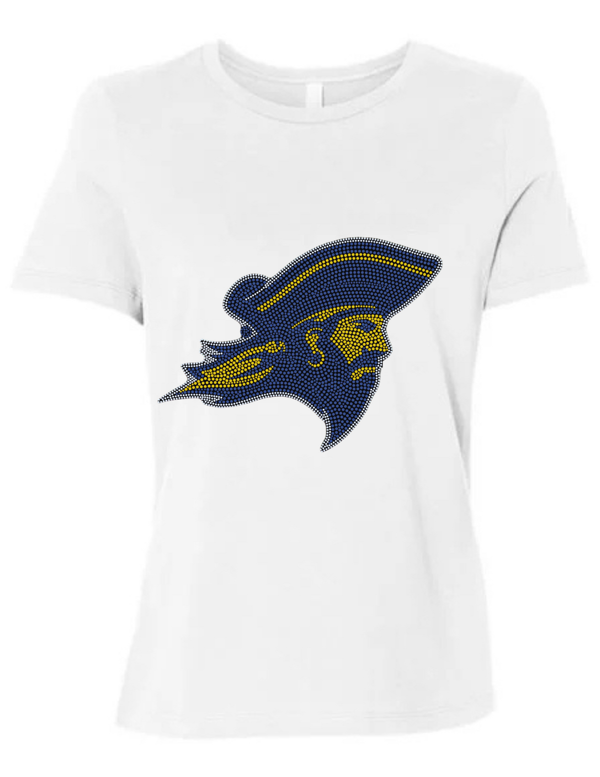 East Tennessee State Bucky White Crewneck Short Sleeve T-Shirt