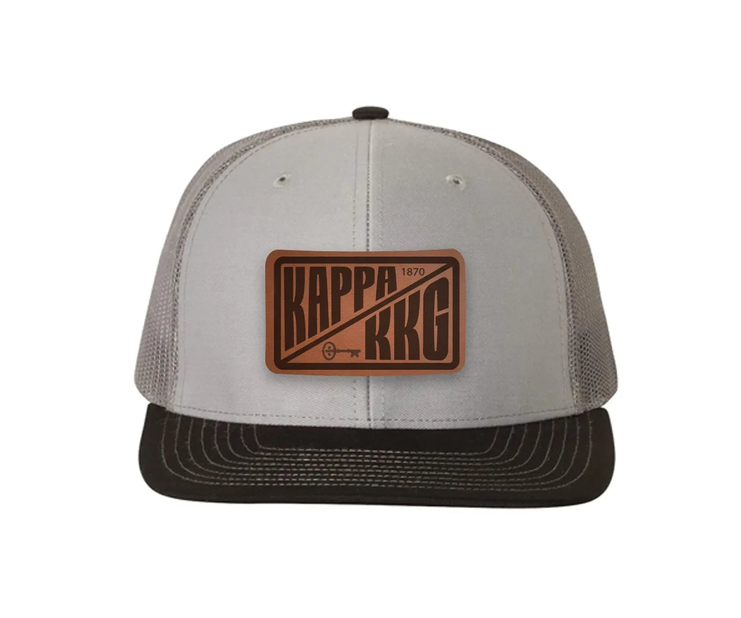 Kappa Kappa Gamma Richardson 112 Leatherette Patch Trucker Hat - Divide
