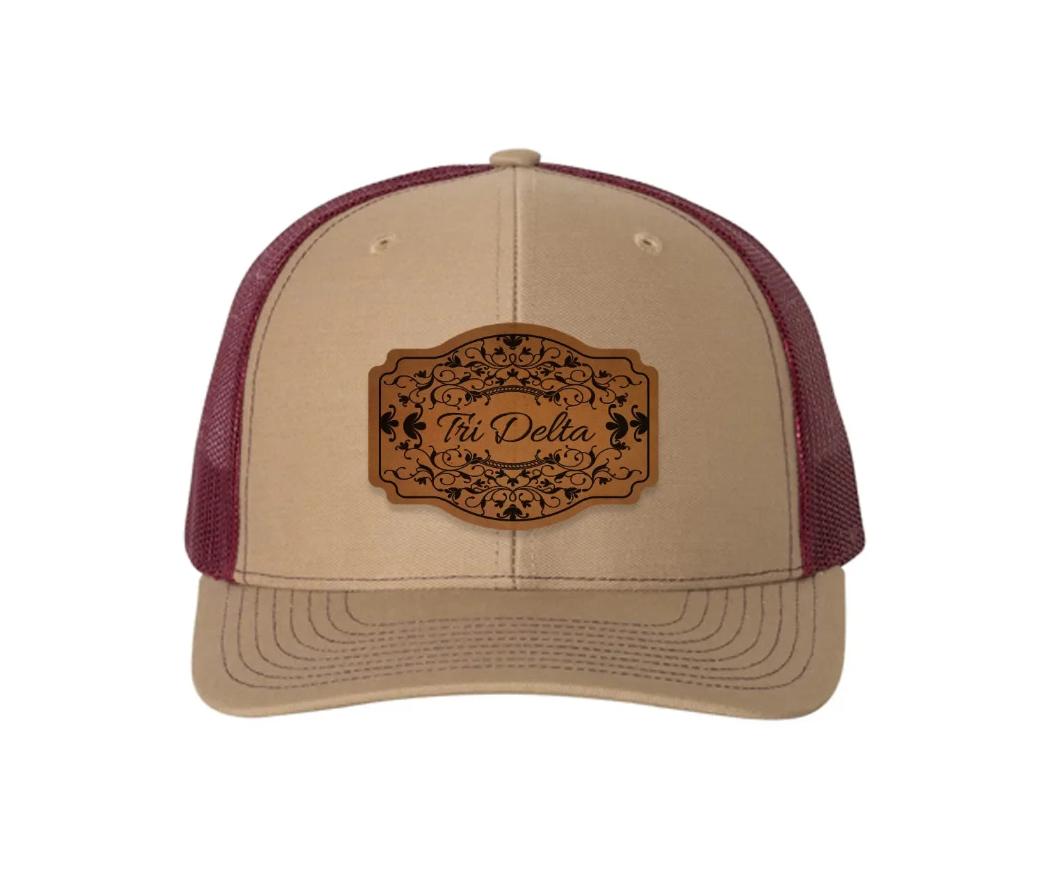Tri Delta Richardson 112 Leatherette Patch Trucker Hat - Scroll
