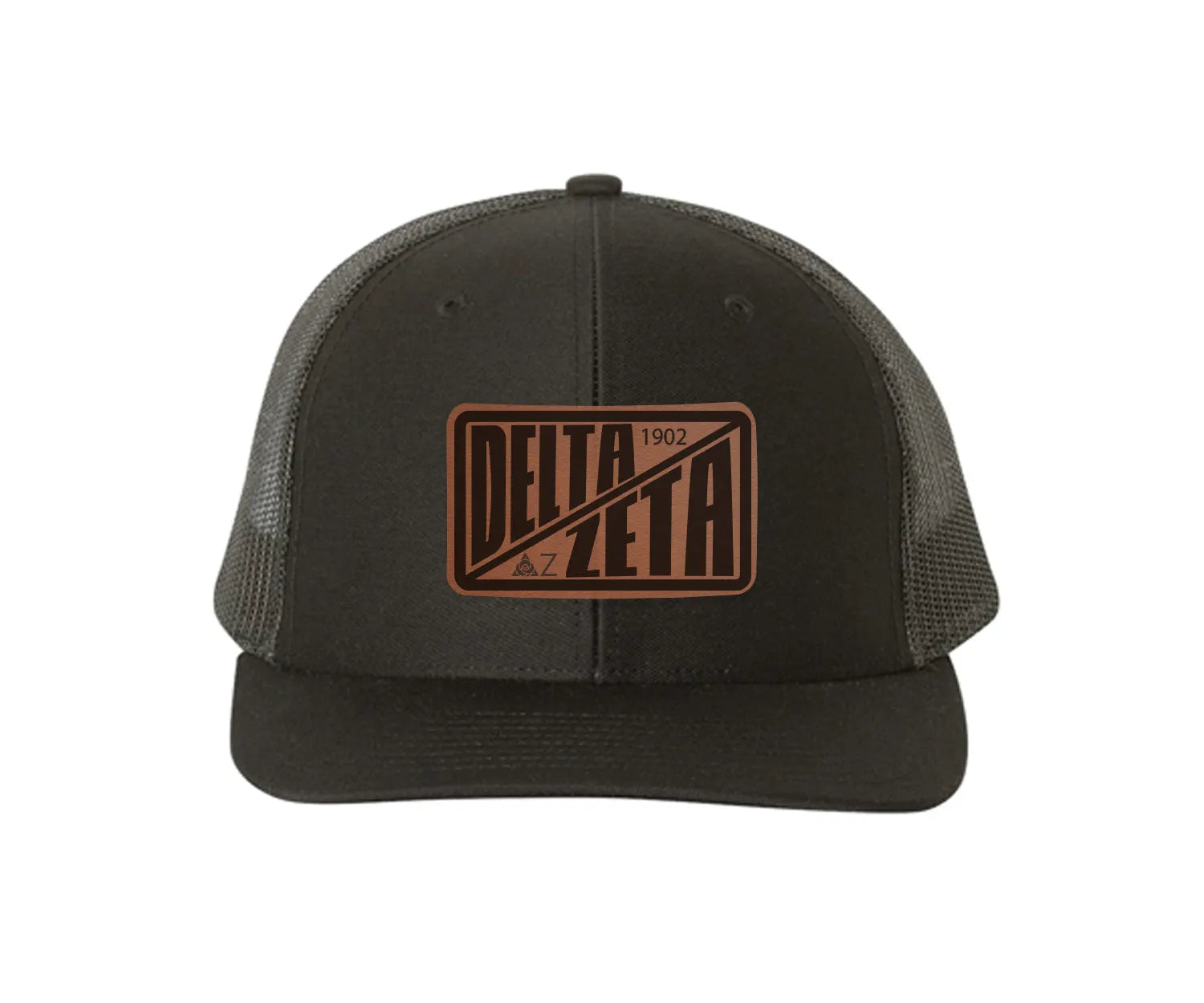 Delta Zeta Richardson 112 Leatherette Patch Trucker Hat - Divide