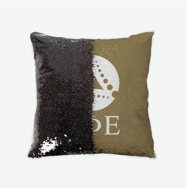 Delta Phi Epsilon Sequin Pillow Cover