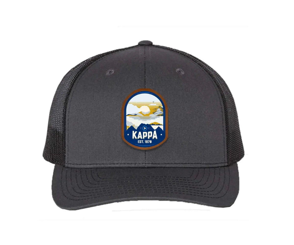 Kappa Kappa Gamma Richardson 112 UV Print Leatherette Patch Trucker Hat - Ventura