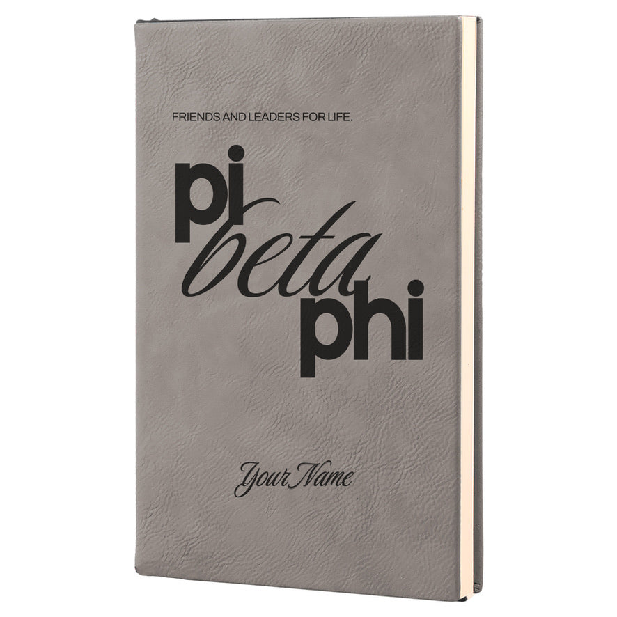 Pi Phi Beta Personalized Leatherette Notebook Journal