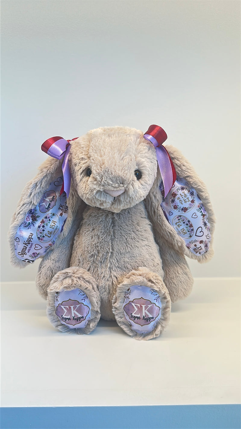 Sigma Kappa Fully Custom Jellycat Bunny