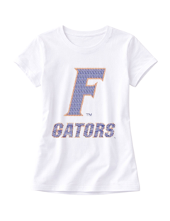 University of Florida F Gators White Crewneck Short Sleeve T-Shirt