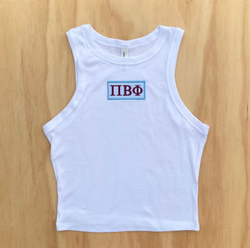 Pi Beta Phi Patch Crop Tank