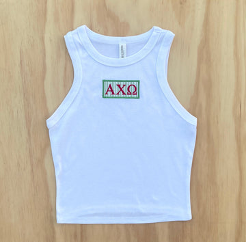 Alpha Chi Patch Crop Tank