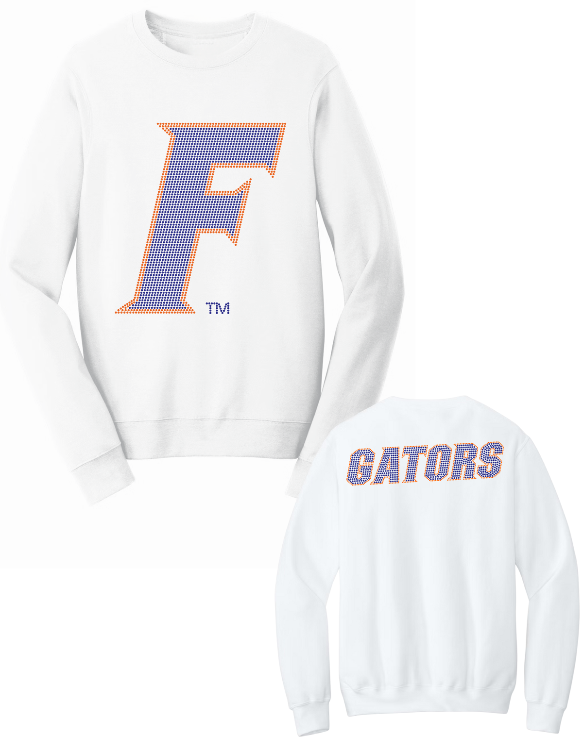University of Florida F Gators White Crewneck Sweatshirt