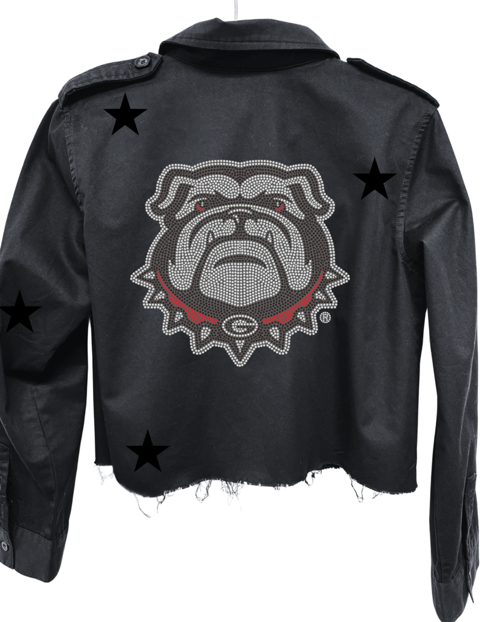 University of Georgia Bulldog Logo Black Shacket