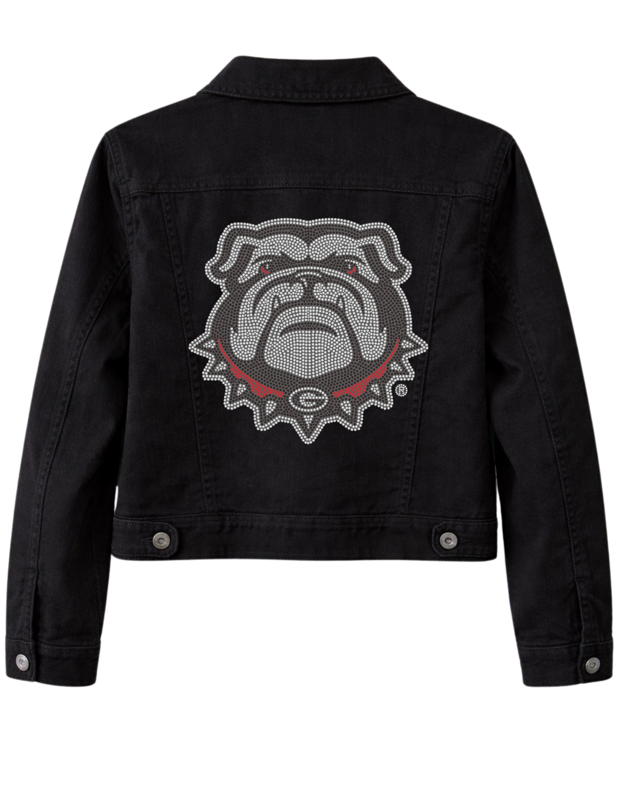 University of Georgia Bulldog Black Denim Jacket