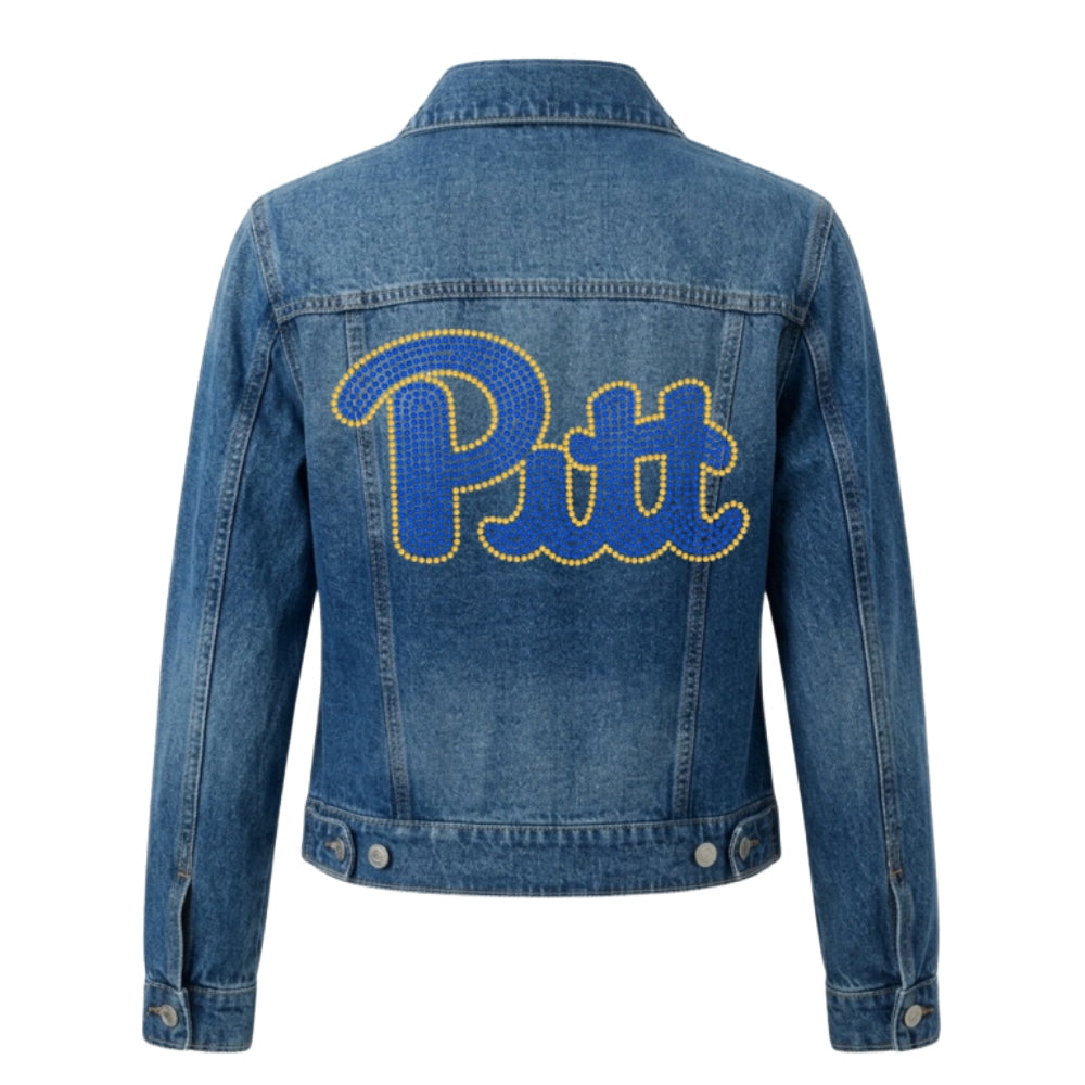 University of Pittsburgh Script Pitt Blue Denim Jacket