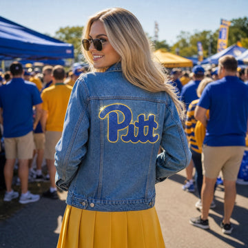 University of Pittsburgh Script Pitt Blue Denim Jacket