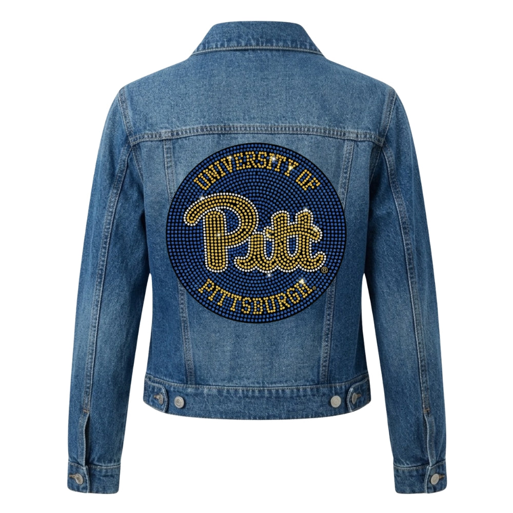 University of Pittsburgh Circle Decal Pitt Blue Denim Jacket