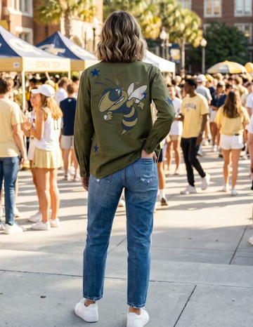 Georgia Tech Buzz Green Shacket
