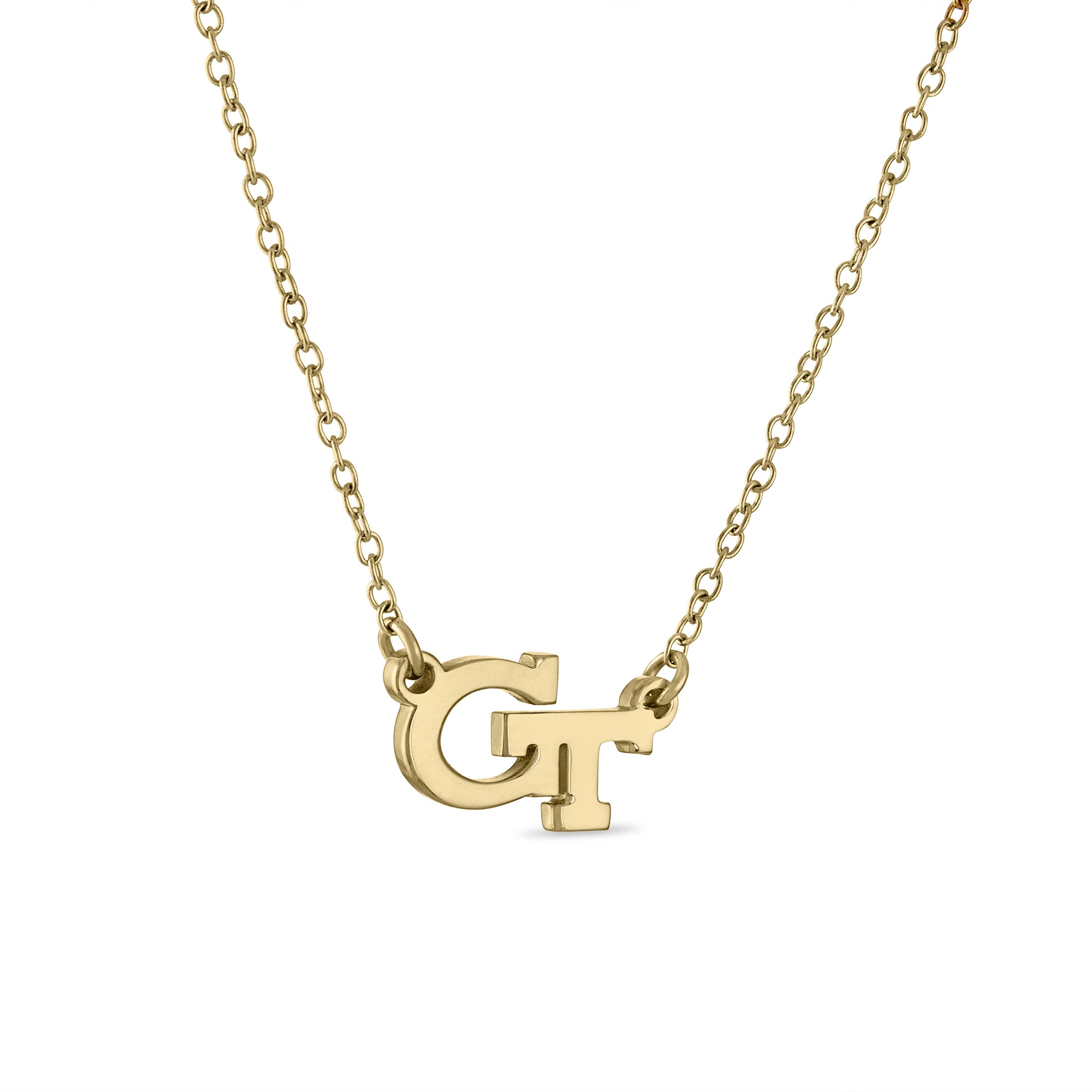 Georgia Tech Gold Plated GT Necklace