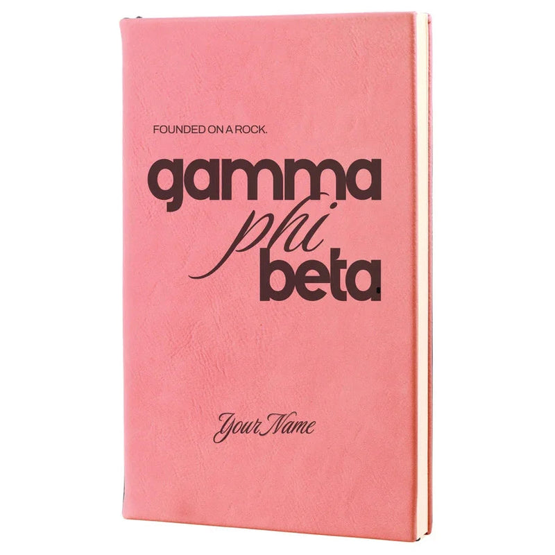 Gamma Phi Beta Personalized Leatherette Notebook Journal