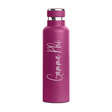 Gamma Phi RTIC 20 oz Ceramic Lined Water Bottle Tumbler - Script