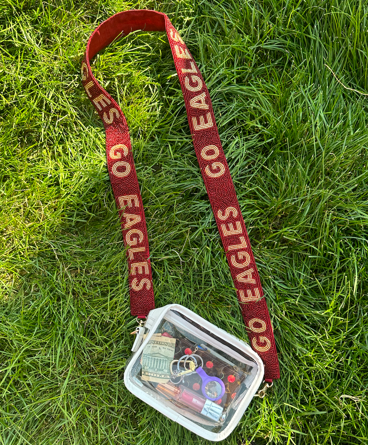 Boston College Beaded Purse Strap | Go Eagles Game Day Bag Strap