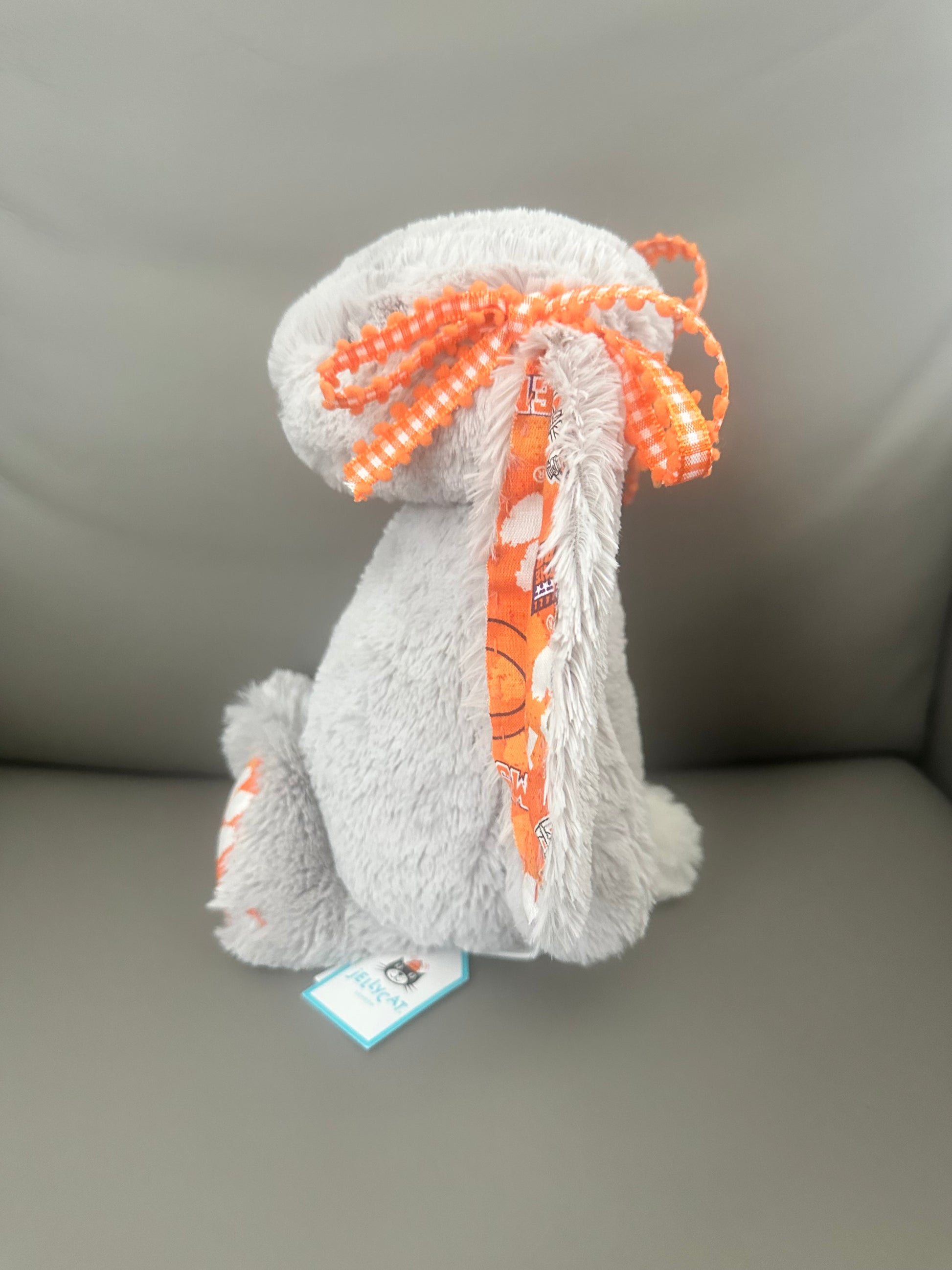 Gray Custom Clemson University Jellycat Right Side