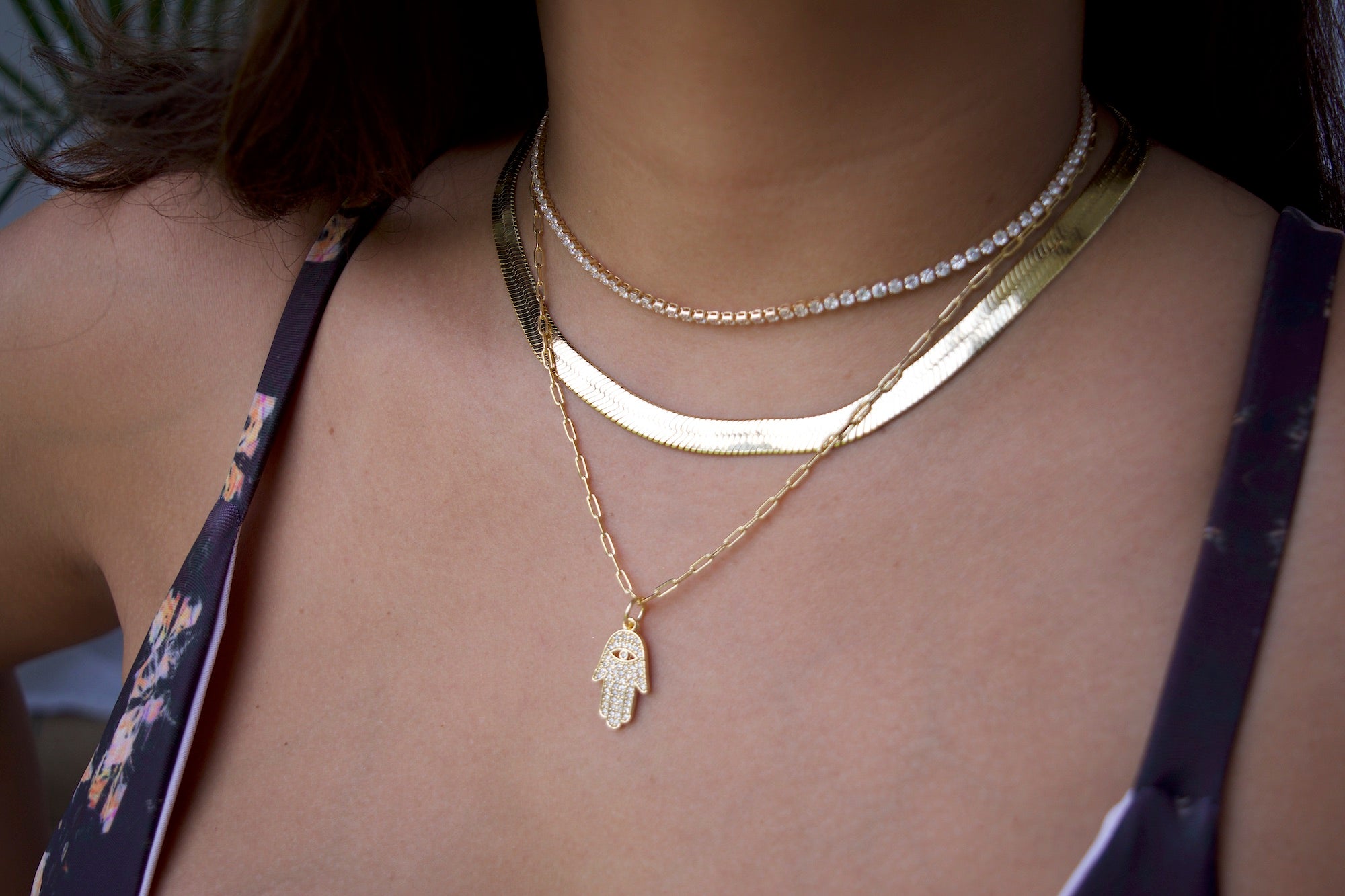 Views & Co. Her Hamsa Necklace Set