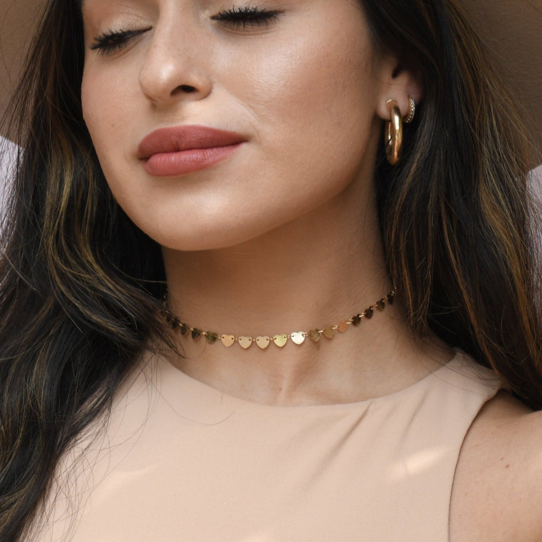Views & Co. Repeating Love Choker Necklace